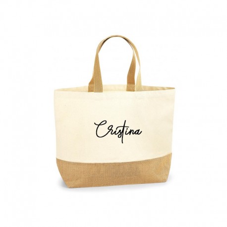 Bolsa Tote Base De Yute XL