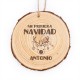 Adorno Rodaja Madera Personalizada Para Colgar