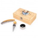 Set de accesorios para vino con estuche personalizado