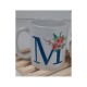 Taza con Inicial y flores