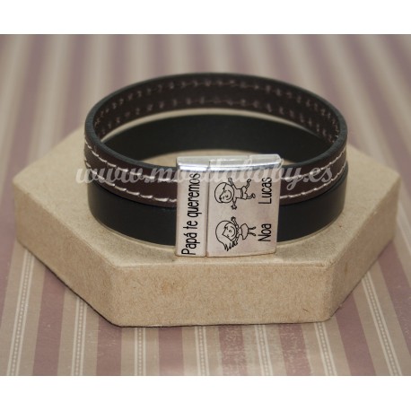 Pulsera de Cuero doble