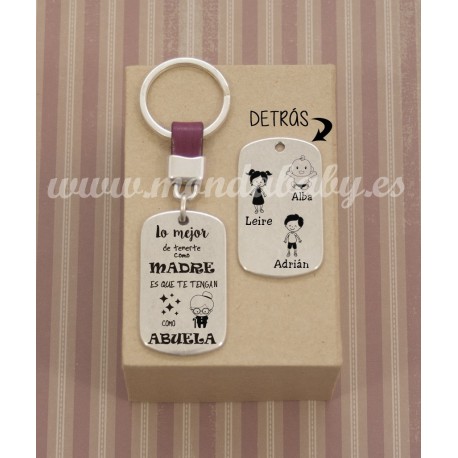 Llavero cuero - pedacitos de ti