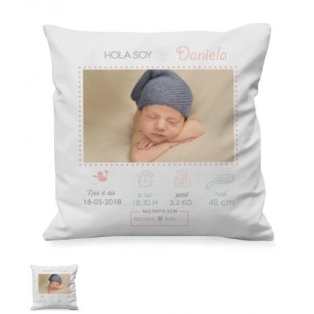 Cojín natalicio reina