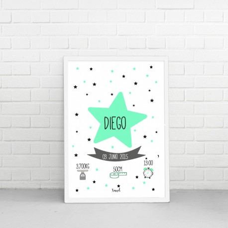 Lámina con marco Estrella1