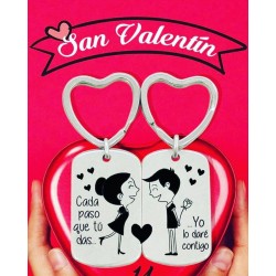 PACK 2 LLAVEROS CUERO - SI VOLVIERA A NACER