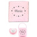 Pack de chupete, cajita y manta
