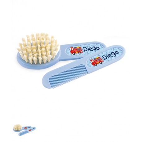 Set de cepillo y peine Bombero