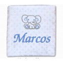 Manta personalizada con nombre y dibujo