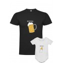 Camiseta hij@ cerveza/bibe
