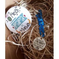 PACK LLAVERO+CHAPA PAPÁ