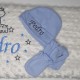 GORRITO NACIMIENTO + MANOPLAS+PEUKITOS CON NOMBRE